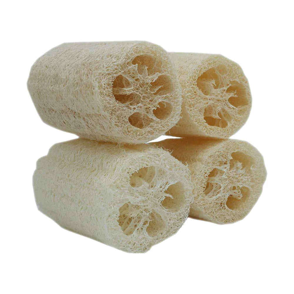 Natural Loofah Set – 4-Pack Exfoliating Spa Scrubbers