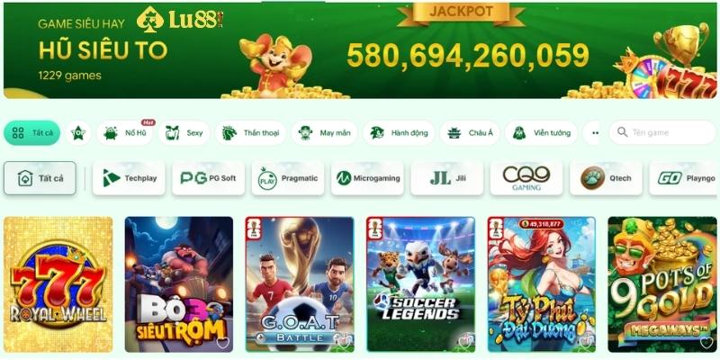Top game nổ hũ đổi thưởng sở hữu RTP cao nhất tại LU88